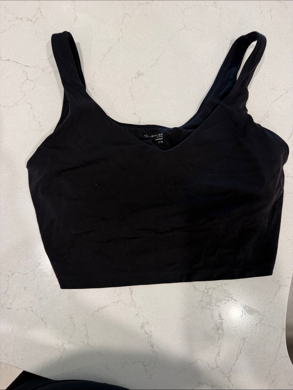 Everyday Black Seamless Tank Crop Top